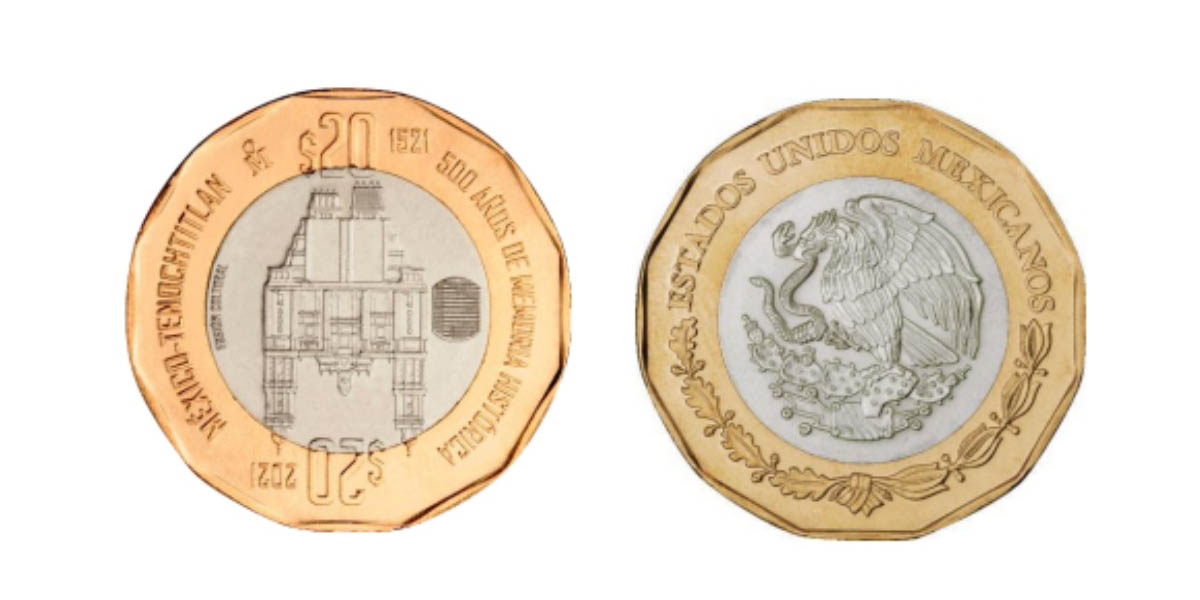 Busca bien en tu cambio; moneda de 20 pesos de Tenochtitlán se vende hasta en 27 mil pesos | El Imparcial de Oaxaca