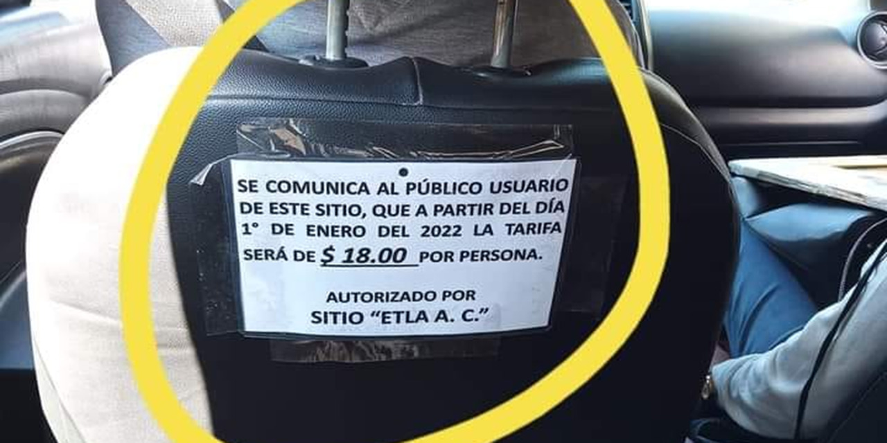 Se quejan usuarios por alza  irregular en taxis de Etla | El Imparcial de Oaxaca