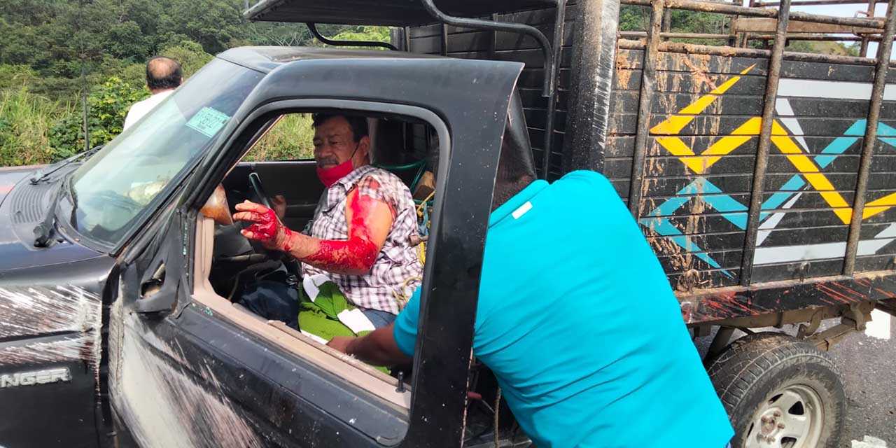 Vuelca camioneta ganadera  | El Imparcial de Oaxaca