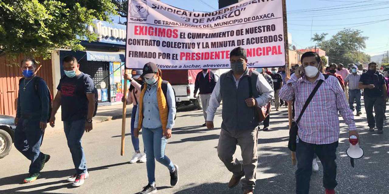 Protesta Sindicato Independiente 3 de Marzo contra edil de Oaxaca de Juárez | El Imparcial de Oaxaca