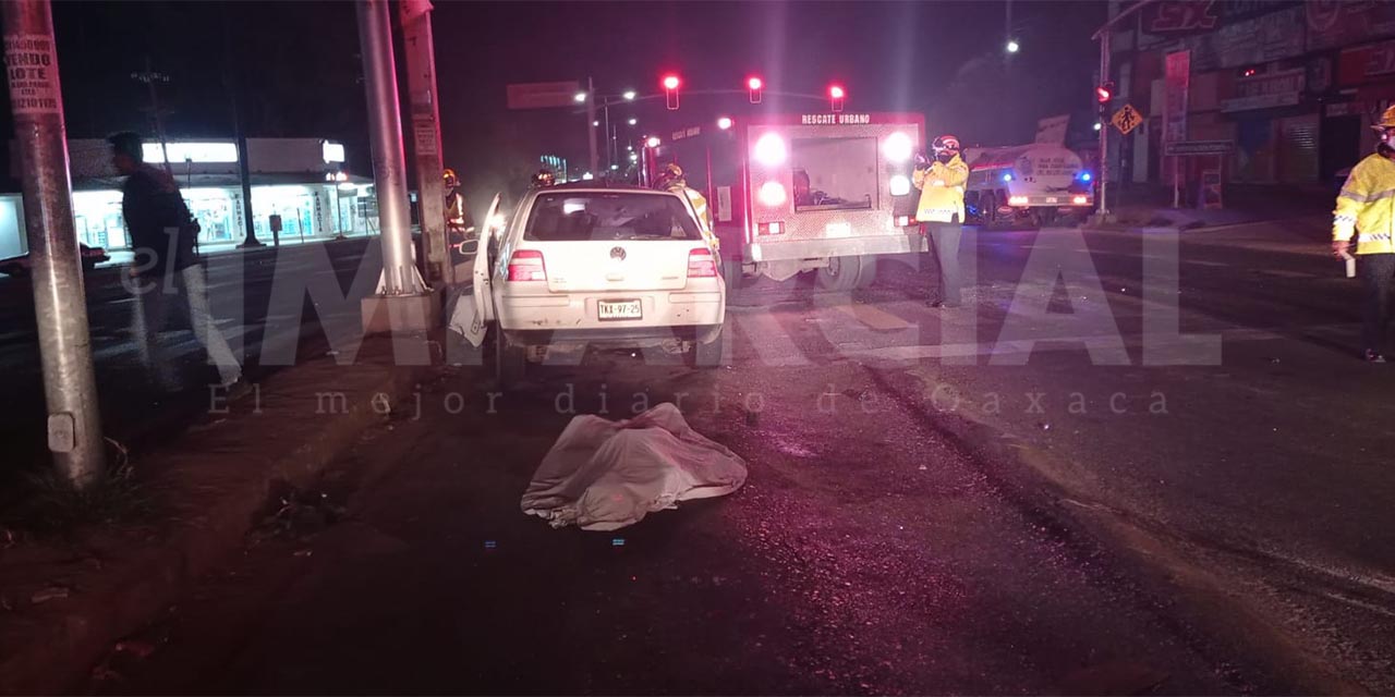 VIDEO: Joven muere trágicamente al impactar contra pipa en carretera a Etla