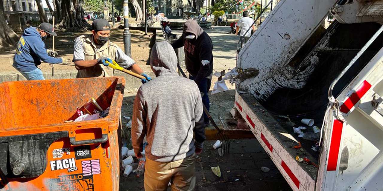 Da tregua Sindicato Independiente 3 de Marzo; reanuda parcialmente recolección de basura en centro histórico