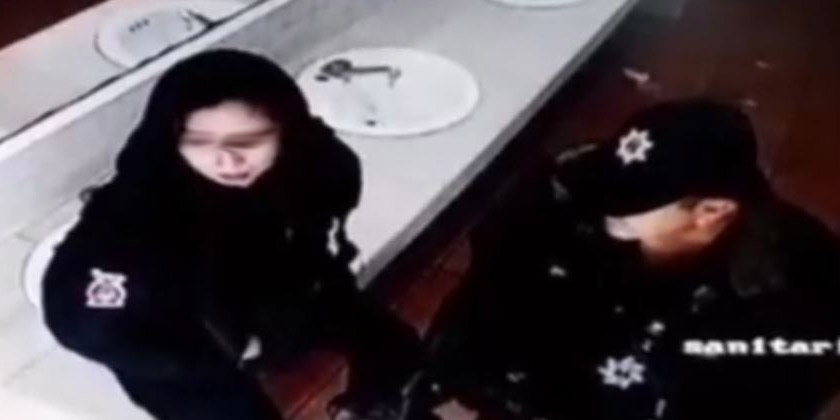VIDEO: Policías dejan caer todo el peso de la ley en pleno romance