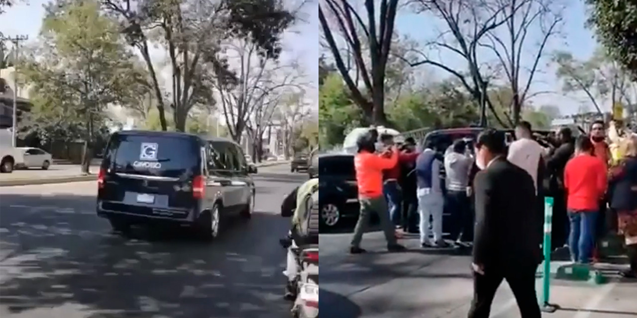 VIDEO: Confunden carroza fúnebre de Vicente Fernández con la de otra persona