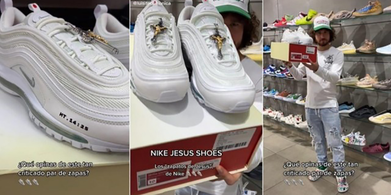 Luisito Comunica presume los polémicos tenis de Jesús con agua bendita demás de 100 mil pesos