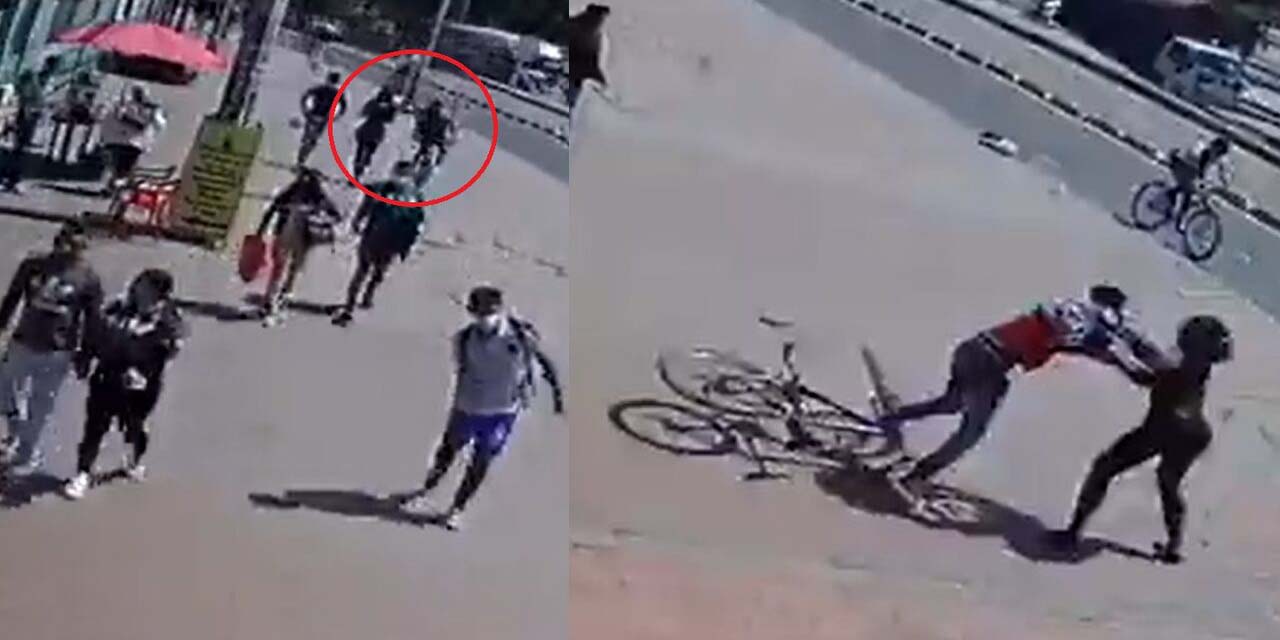 VIDEO: Sujeto intenta asaltar a una mujer; termina golpeado y sin su bicicleta | El Imparcial de Oaxaca
