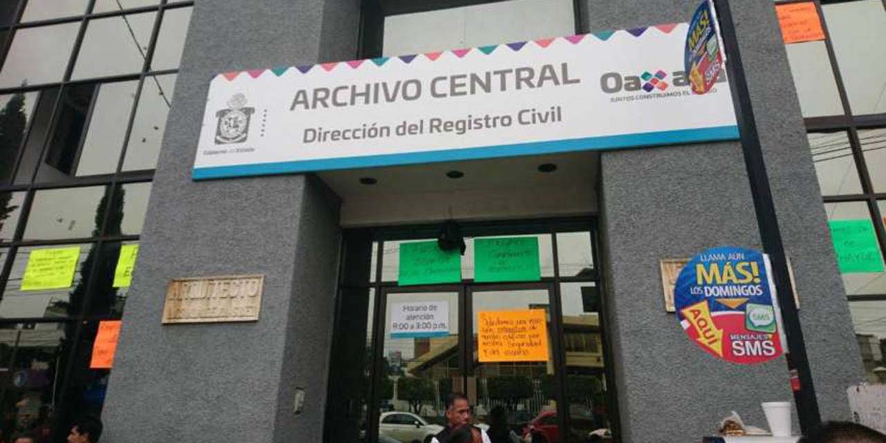 Cierran oficinas del Registro Civil por casos de Covid-19 en Oaxaca | El Imparcial de Oaxaca