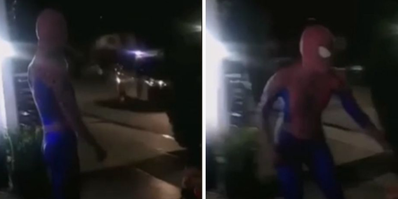 VIDEO: ‘Hombre Araña’ protege a niños de balacera