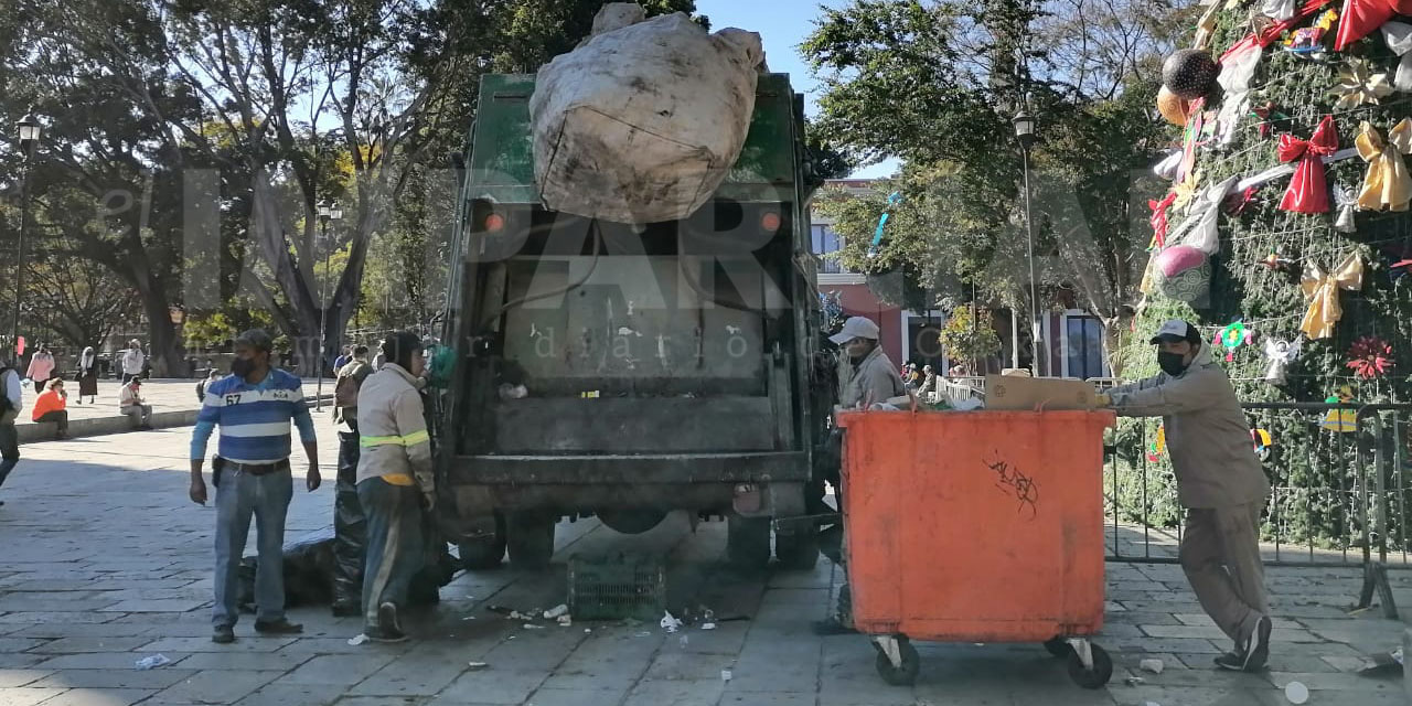 Intermitente recolección de basura en la ciudad de Oaxaca; prevén normalización el miércoles