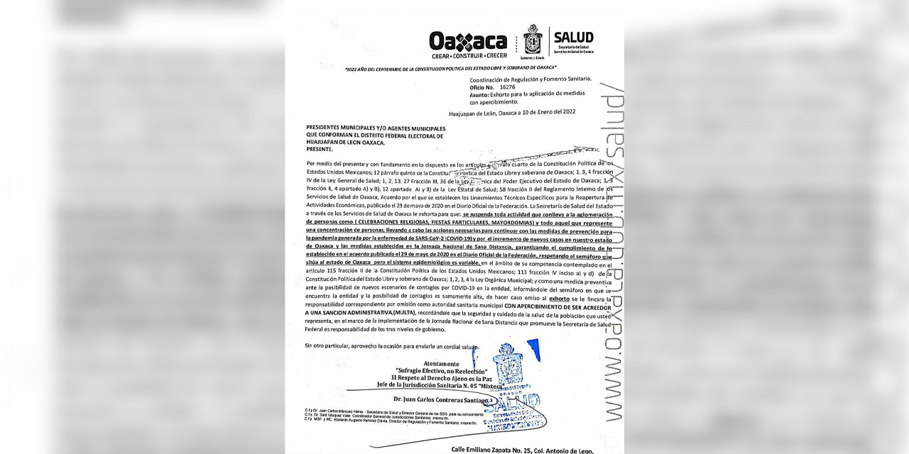 Exhortan a suspender todo tipo de actividades multitudinarias o habrá sanciones en Huajuapan | El Imparcial de Oaxaca