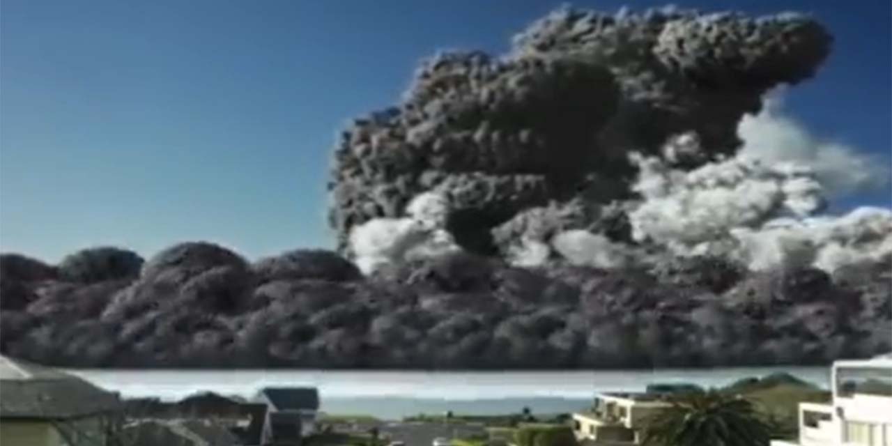 ¡Impresionante VIDEO del momento exacto de la erupción del volcán en Tonga! | El Imparcial de Oaxaca