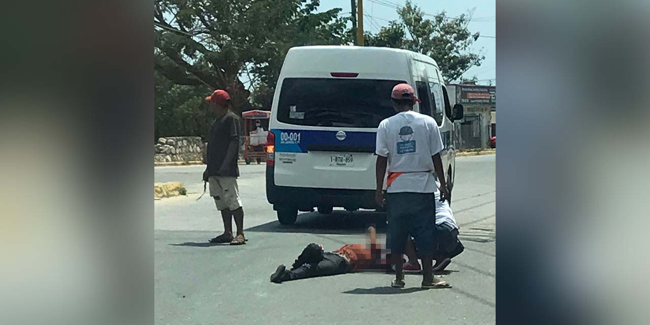 Cae mujer de urban en movimiento