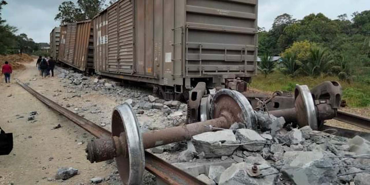 Se descarrilan vagones de ferrocarril