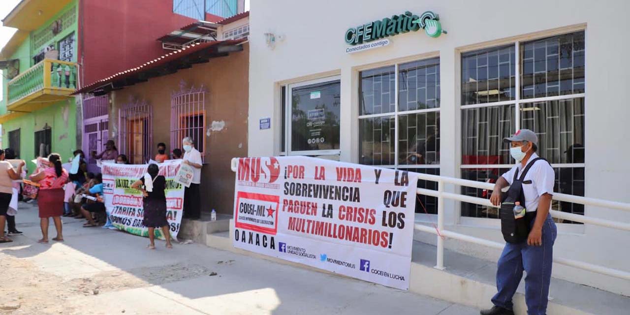 Protestan ciudadanos por elevadas tarifas de electricidad | El Imparcial de Oaxaca