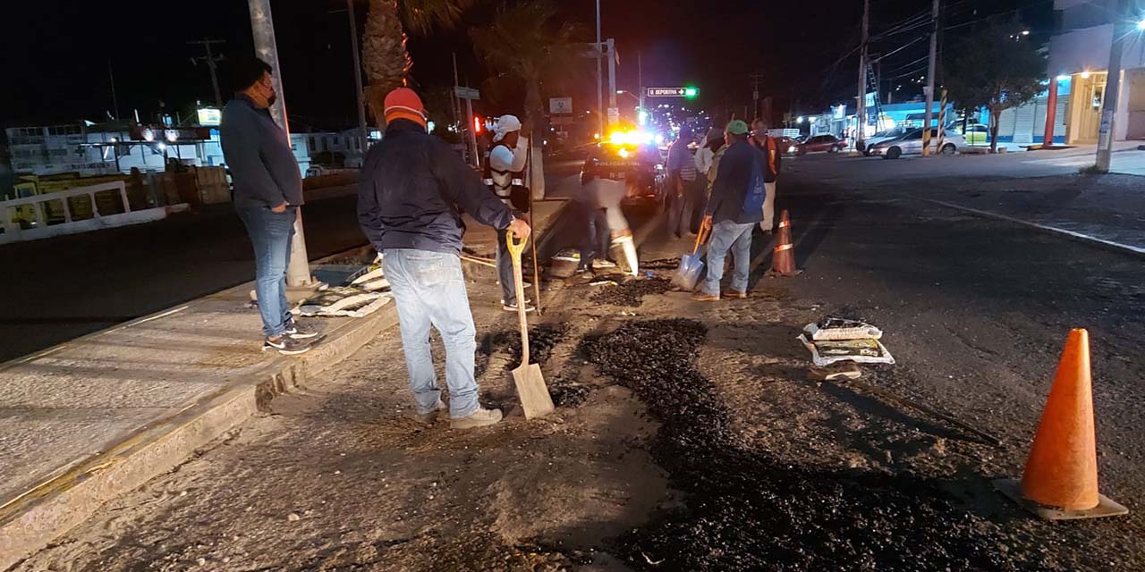 Continúan las obras de bacheo en 4 carriles de Salina Cruz | El Imparcial de Oaxaca