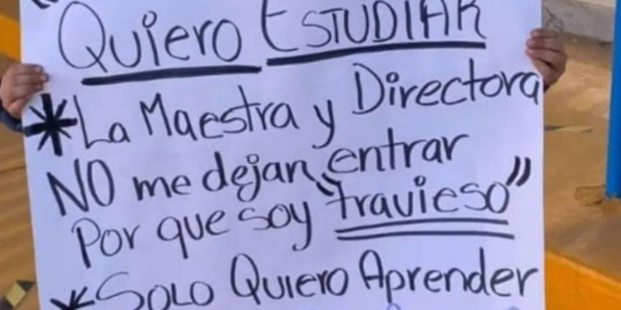 “Sólo quiero aprender”: Niño protesta en Sonora porque no lo dejan entrar a clases “por travieso” | El Imparcial de Oaxaca