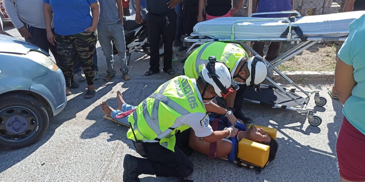 Colisión deja dos motociclistas lesionadas | El Imparcial de Oaxaca