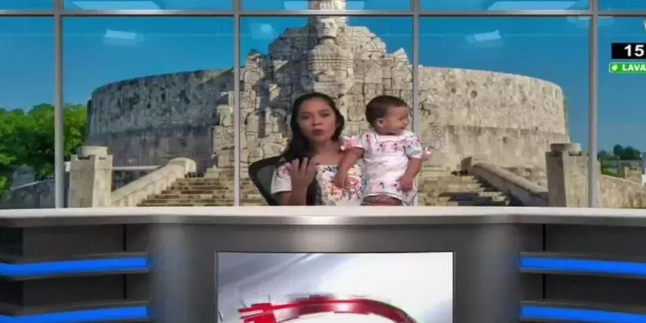Una periodista mexicana salió al aire en un noticiero con su bebé en brazos