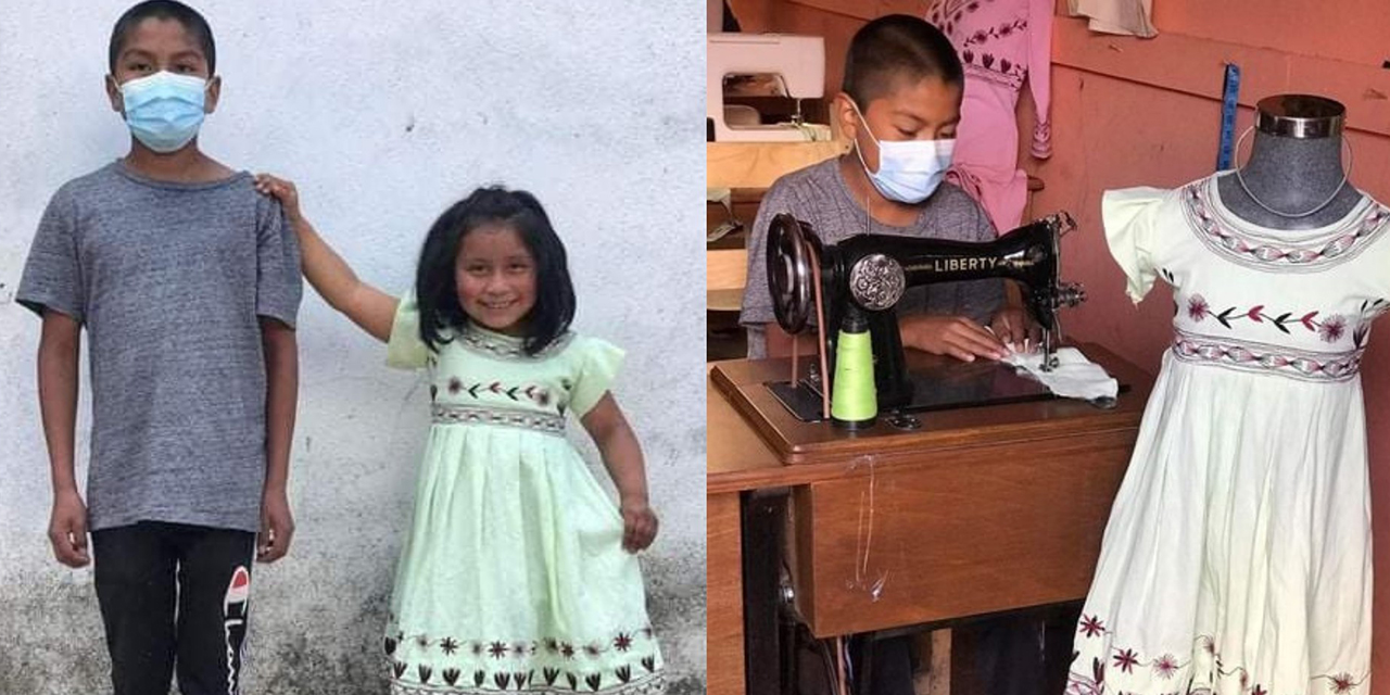 Menor de 12 años le diseña un vestido a su sobrina y sorprende en Redes | El Imparcial de Oaxaca