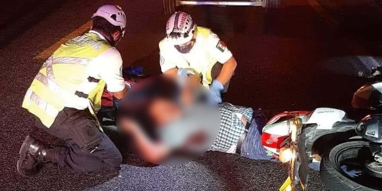 Hombre se lesiona al derrapar en su motocicleta | El Imparcial de Oaxaca
