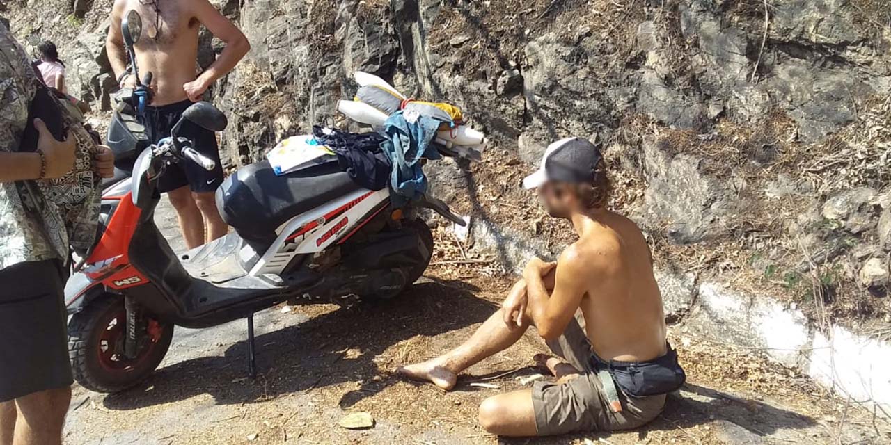 Derrapa extranjero con su motocicleta | El Imparcial de Oaxaca