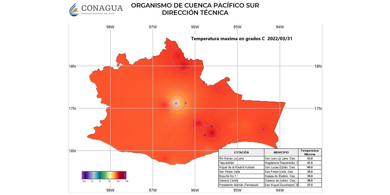 Temperaturas de 43 grados en Oaxaca