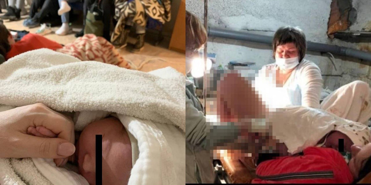 Madre ucraniana da a luz en una estación de metro