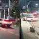 VIDEO: Mujer atropella a dos motociclistas para evitar asalto