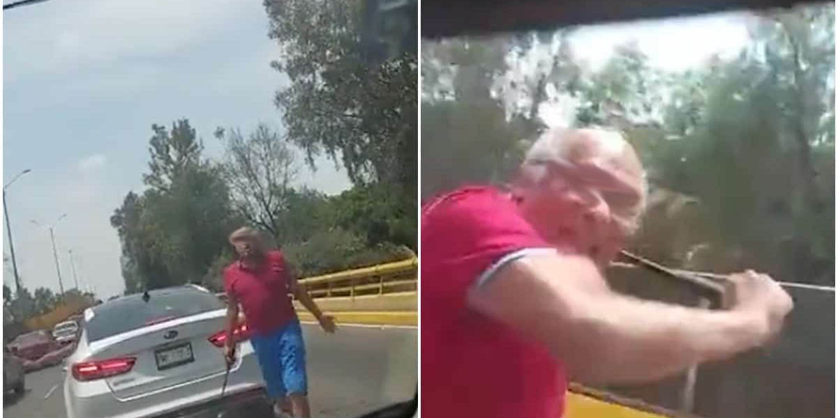 VÍDEO: Hombre ataca con un tubo a un auto en el que viajaba una pareja y una niña | El Imparcial de Oaxaca