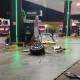 Ebria conductora choca contra bomba de gasolina