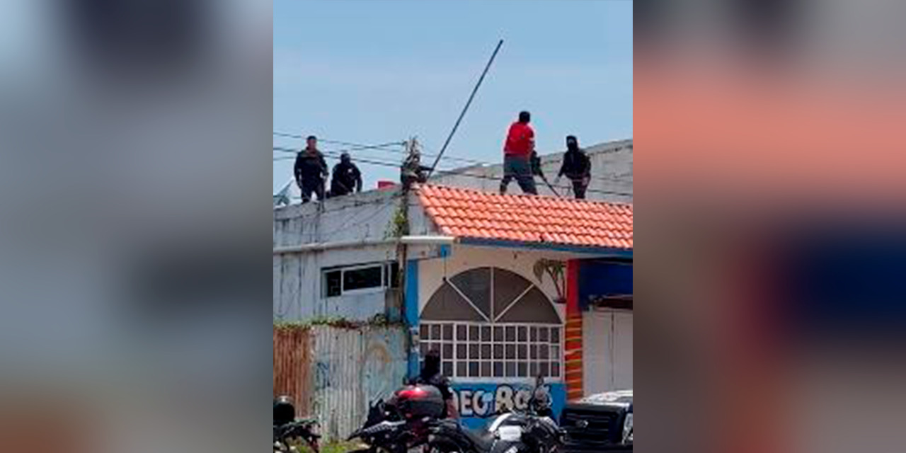 VÍDEO: Convierten policías azotea en un ring de lucha libre | El Imparcial de Oaxaca
