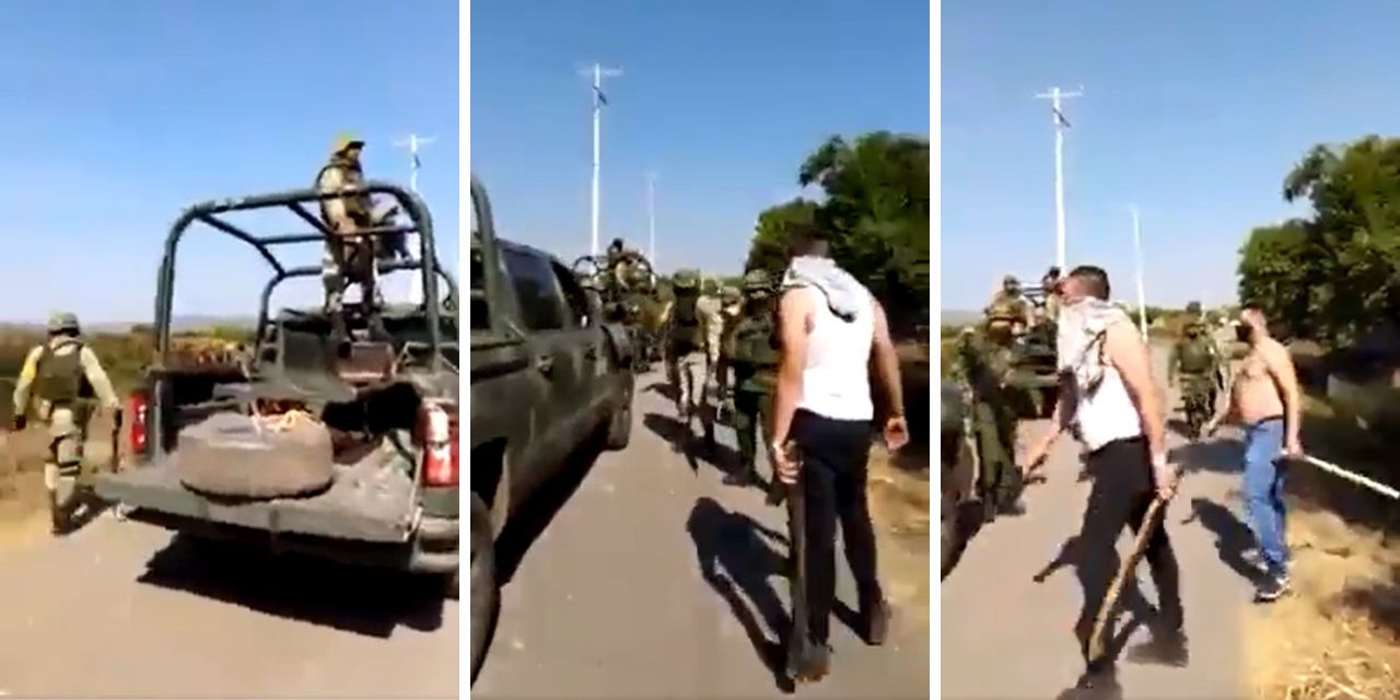 Convoy del ejército es expulsado por civiles armados con palos en Puebla | El Imparcial de Oaxaca