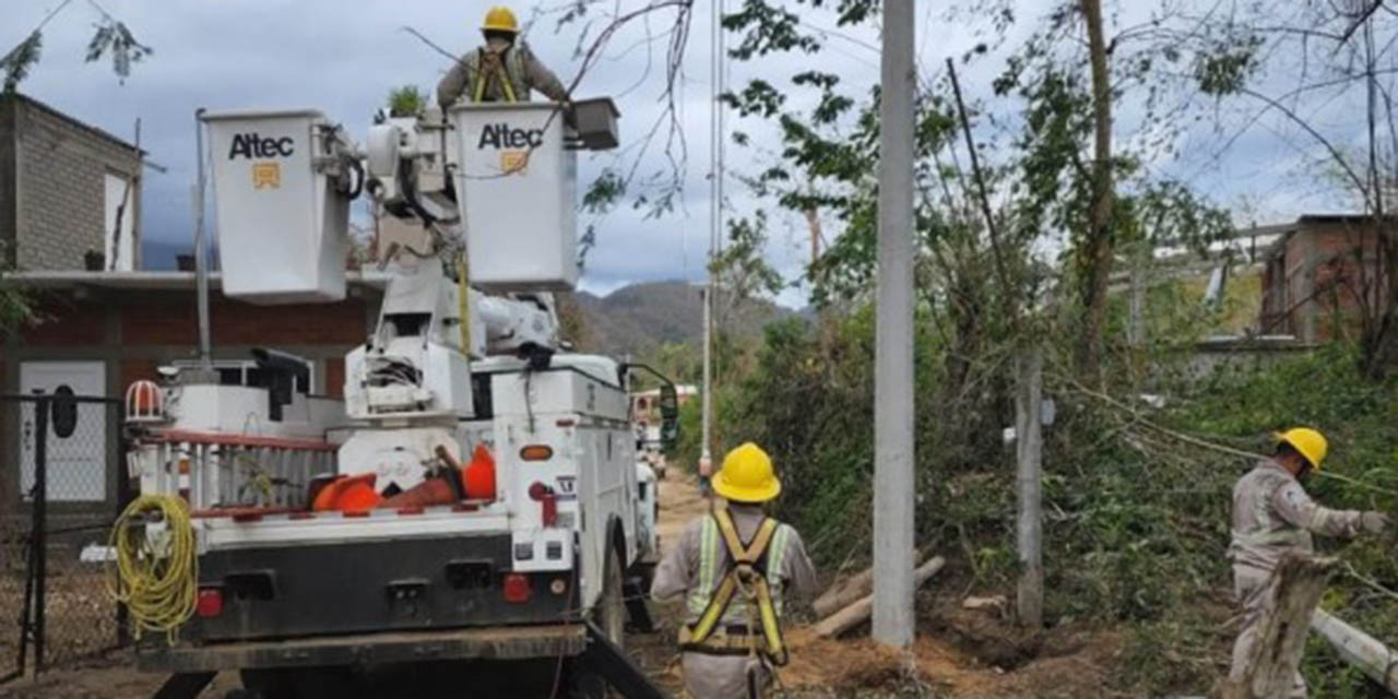 Restaura CFE suministro eléctrico en 96% en zonas golpeadas por Agatha | El Imparcial de Oaxaca
