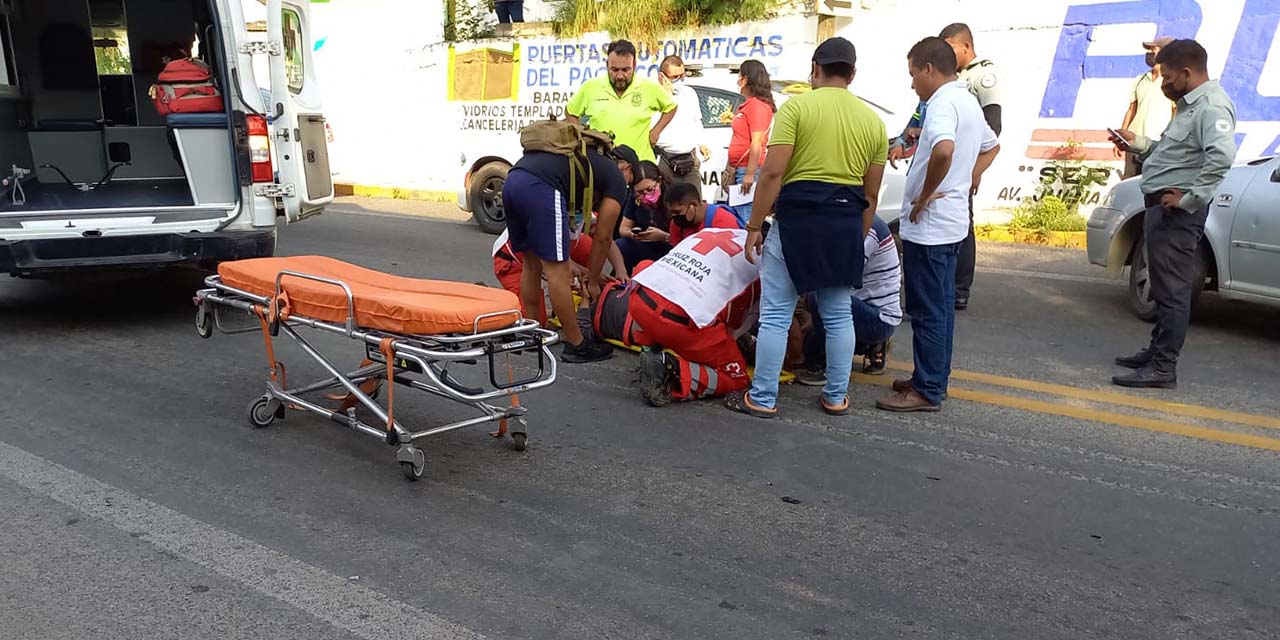Termina en el hospital tras chocar con su motocicleta | El Imparcial de Oaxaca