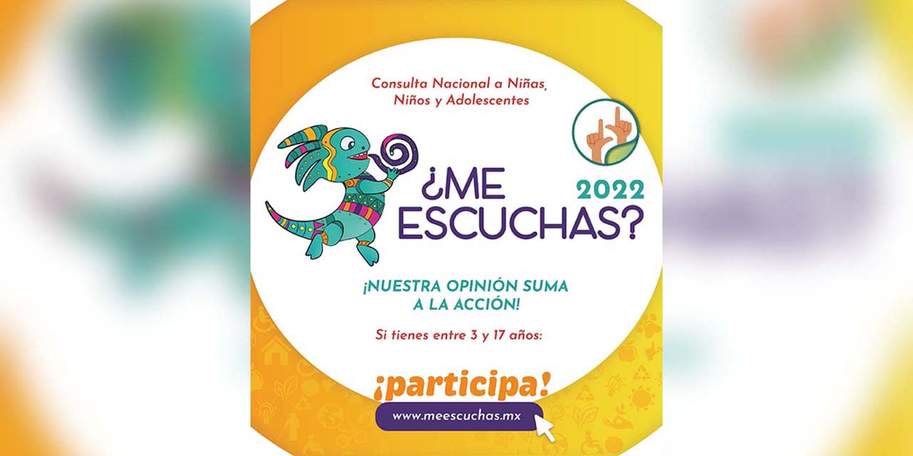 Invita el IEEPO a niñez oaxaqueña a participar en la consulta nacional del DIF “¿Me escuchas? 2022” | El Imparcial de Oaxaca