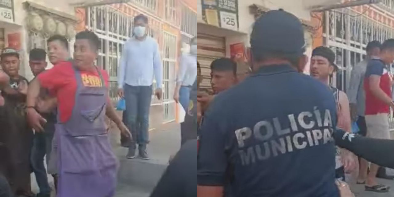 Zafarrancho entre policías y comerciantes | El Imparcial de Oaxaca