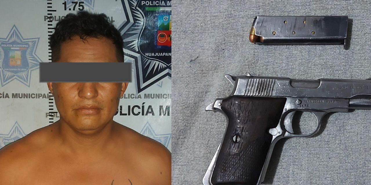 Lo detienen por conducir sin caso y le encuentran arma de fuego | El Imparcial de Oaxaca
