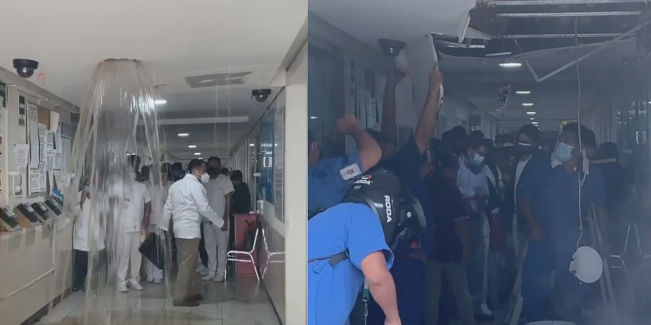 Se rompe tubería y colapsa techo en hospital del IMSS Oaxaca | El Imparcial de Oaxaca