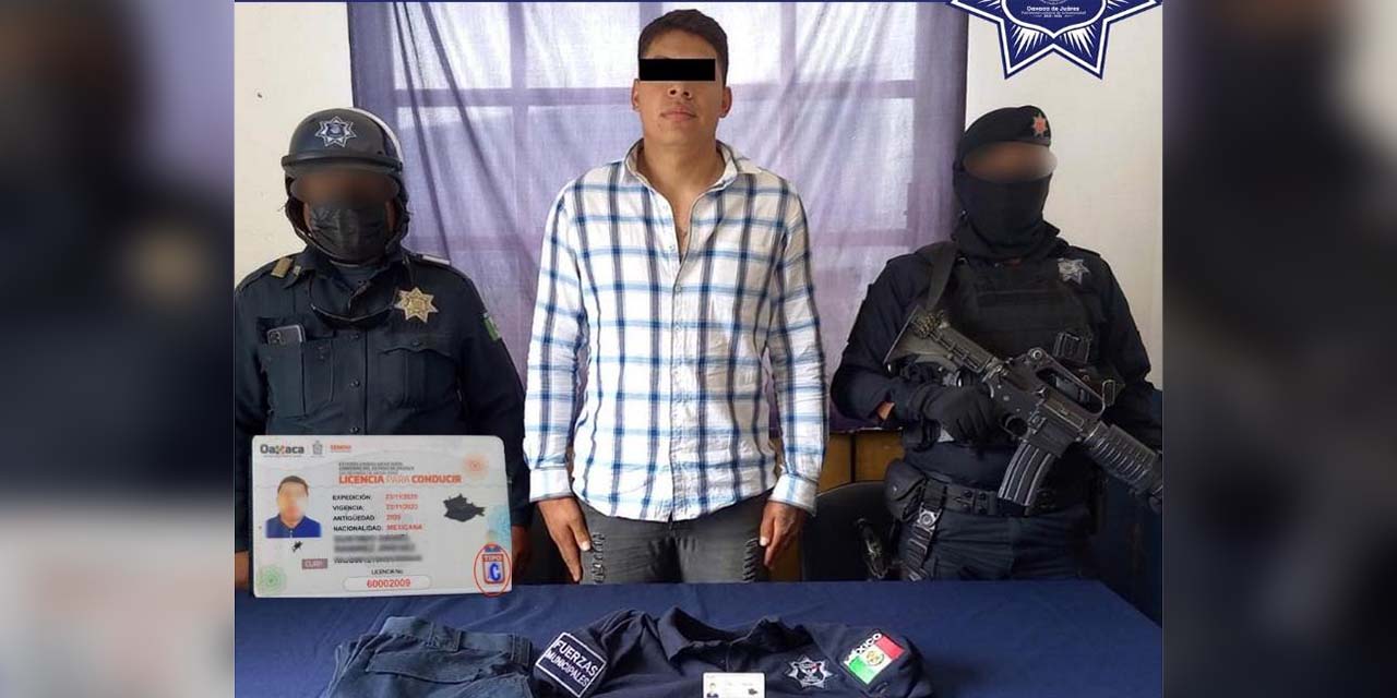 Cae por suplantar a Policía Municipal | El Imparcial de Oaxaca
