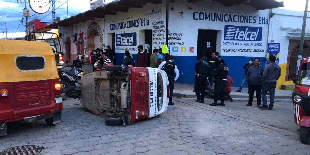 Vuelca mototaxista en la Villa de Etla | El Imparcial de Oaxaca