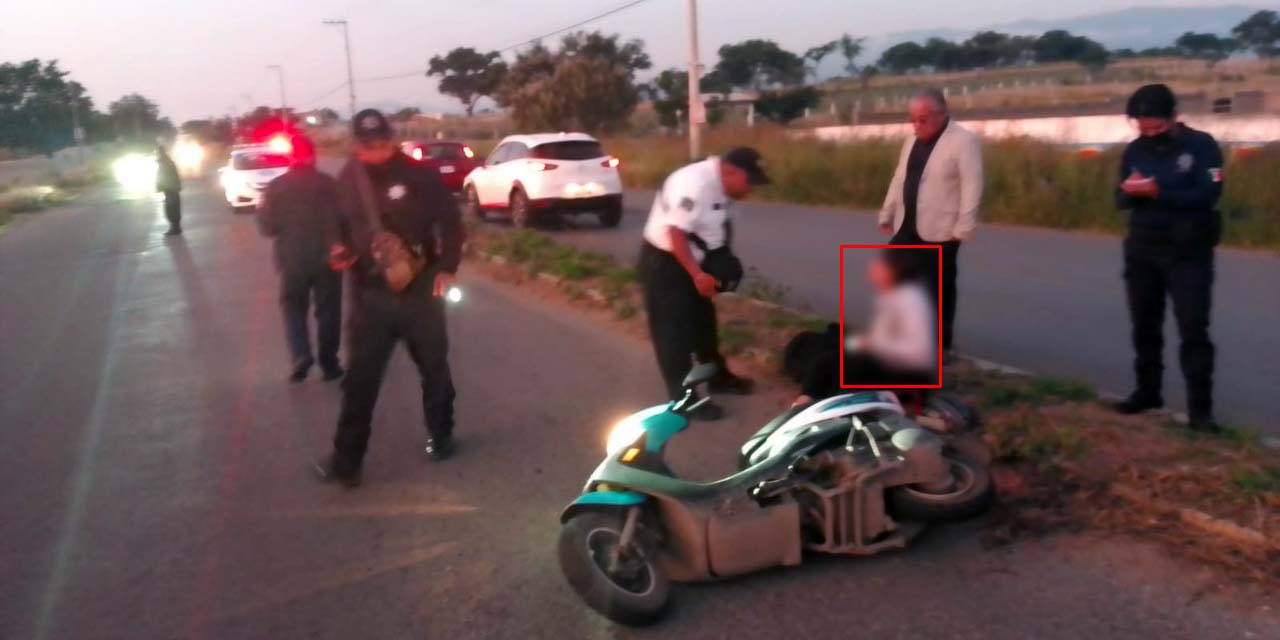 Joven resulta lesionada al derrapar en su motocicleta | El Imparcial de Oaxaca
