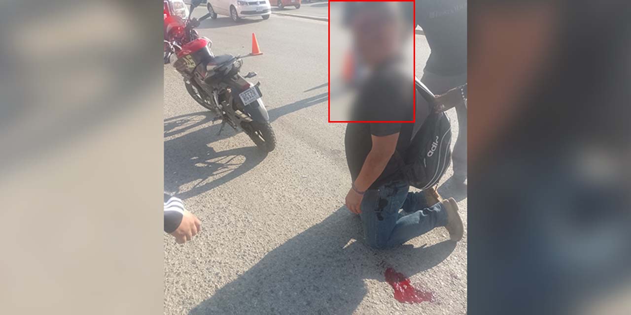Motociclista derrapa en Av. Universidad | El Imparcial de Oaxaca