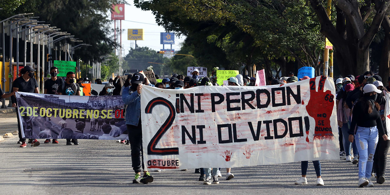 Movilizaciones por 54 años de la matanza de Tlatelolco | El Imparcial de Oaxaca