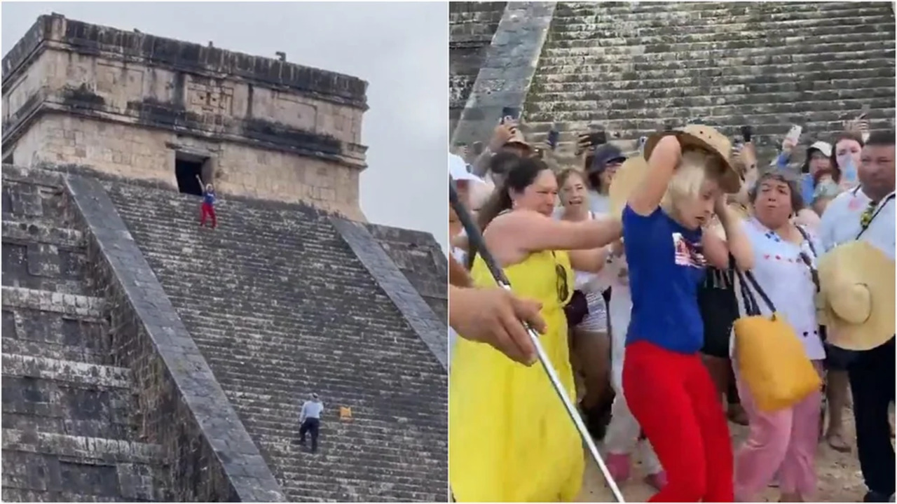 (VIDEO) Lady Chichén Itzá: turista sube a pirámide de Kukulkán y al bajar la gente la reprende | El Imparcial de Oaxaca