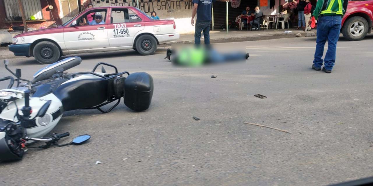 Un lesionado deja accidente de moto