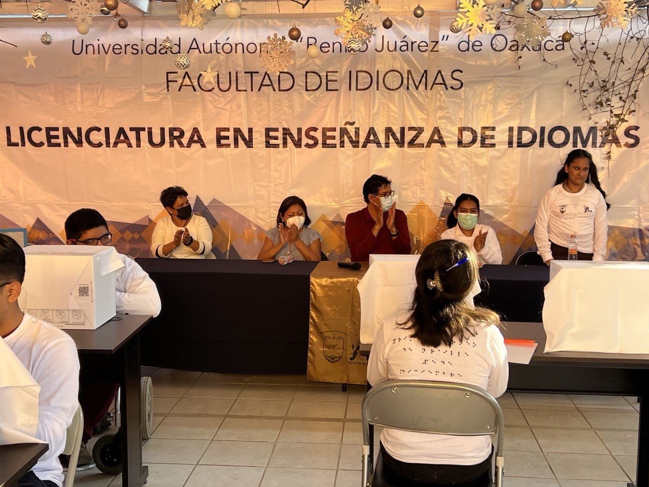 Primer Torneo de Braille, en la Facultad de Idiomas de la Universidad Autónoma “Benito Juárez” de Oaxaca (FI-UABJO).