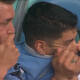 Luis Suárez rompe en llanto tras la eliminación de Uruguay