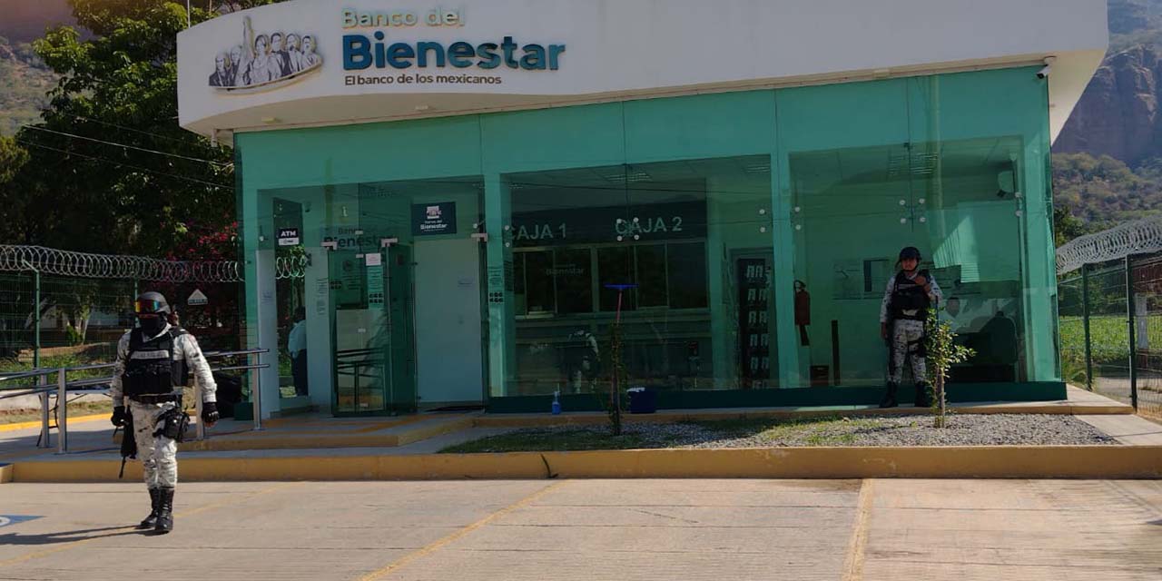 Resguarda Guardia Nacional sucursal del Banco del Bienestar en Cuicatlán | El Imparcial de Oaxaca