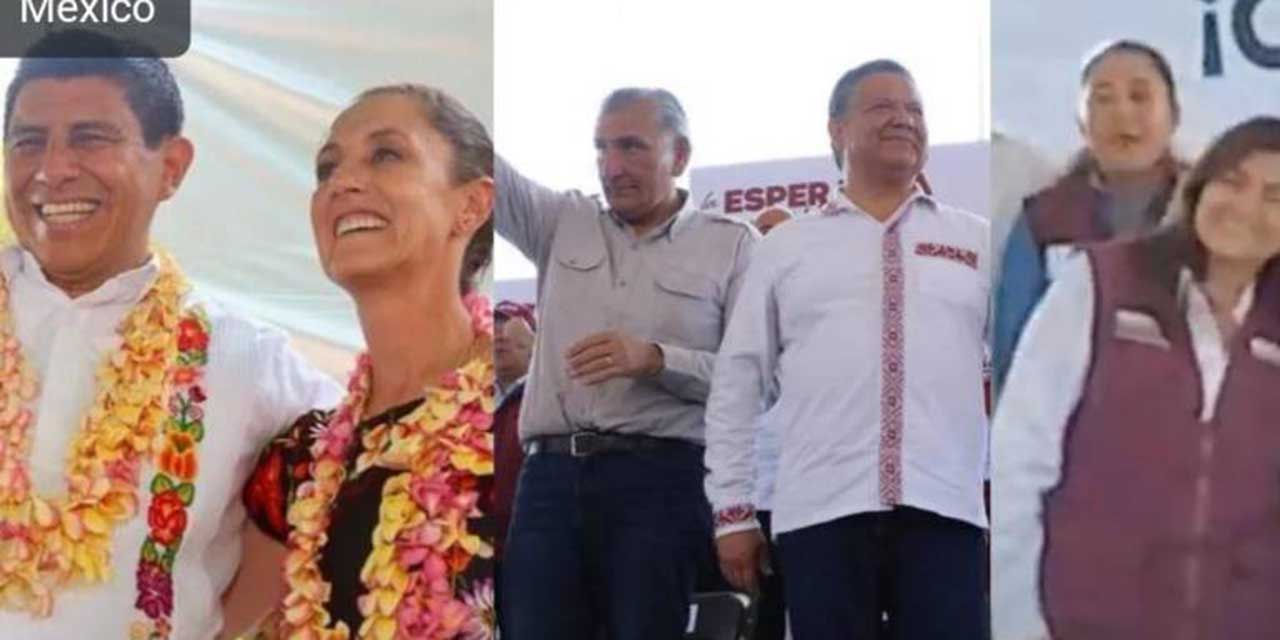 Las corcholatas de Morena en campaña con gobernadores