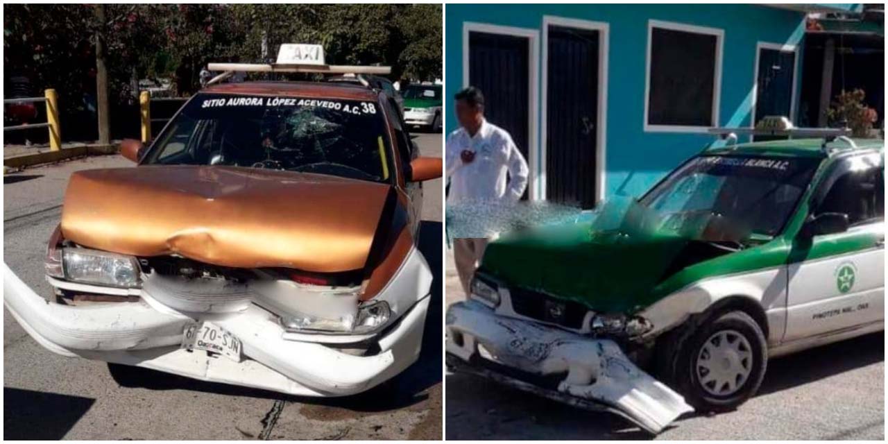 Aparatoso choque de taxis en calles de Pinotepa | El Imparcial de Oaxaca